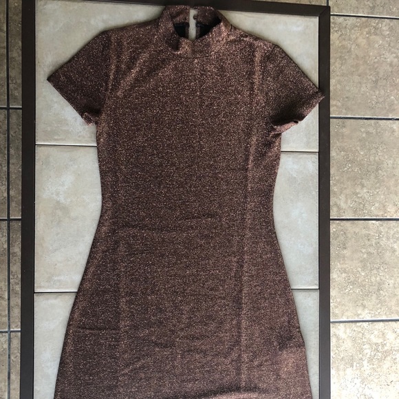 Forever 21 Gold Sparkle Dress - Picture 2 of 7